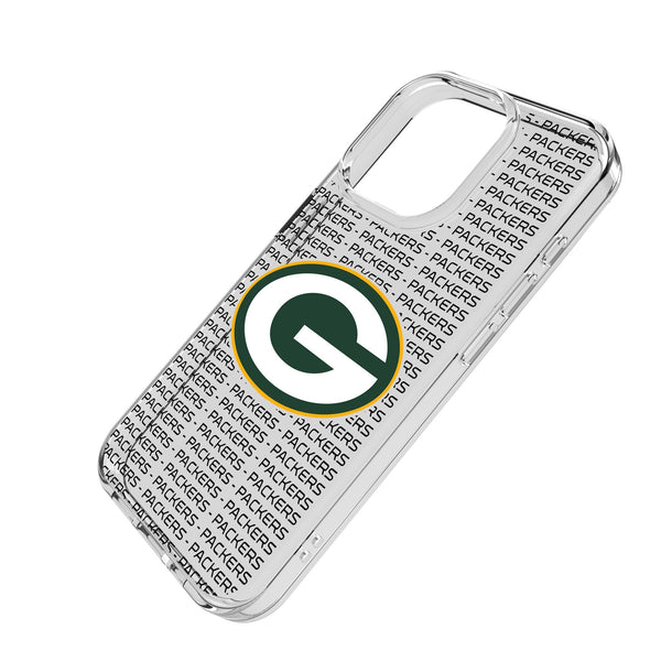 Green Bay Packers Text Backdrop iPhone Clear Phone Case for Apple iPhone Iso.Jpg