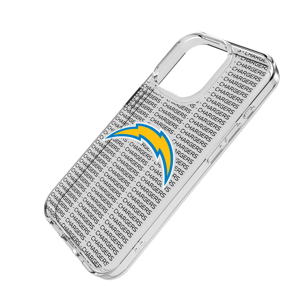 Los Angeles Chargers Text Backdrop iPhone Clear Phone Case for Apple iPhone Iso.Jpg