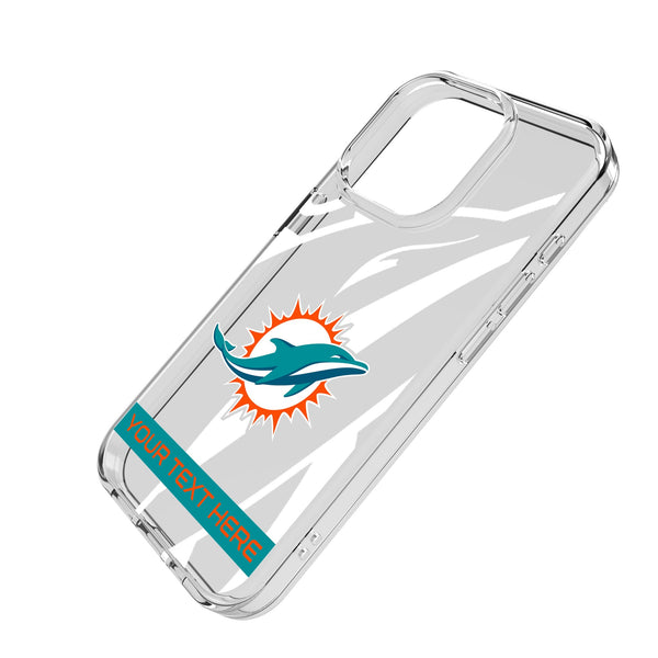 Miami Dolphins Personalized Tilt iPhone Clear Phone Case for Apple iPhone Iso.Jpg