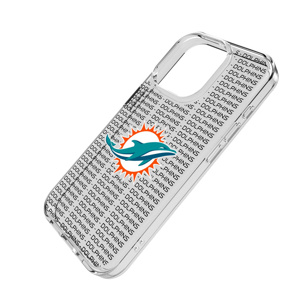 Miami Dolphins Text Backdrop iPhone Clear Phone Case for Apple iPhone Iso.Jpg