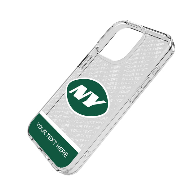 New York Jets Personalized EndZone Plus iPhone Clear Phone Case for Apple iPhone Iso.Jpg