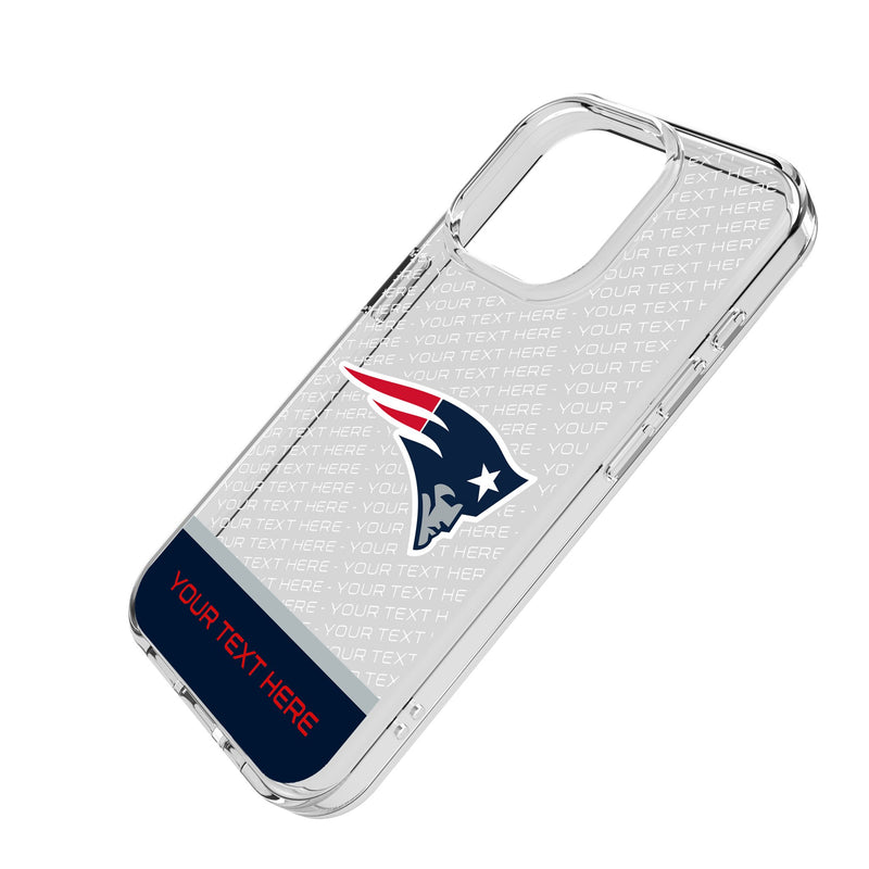New England Patriots Personalized EndZone Plus iPhone Clear Phone Case for Apple iPhone Iso.Jpg