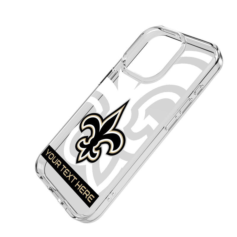 New Orleans Saints Personalized Tilt iPhone Clear Phone Case for Apple iPhone Iso.Jpg