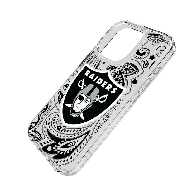 Las Vegas Raiders Paisley iPhone Clear Phone Case for Apple iPhone Iso.Jpg