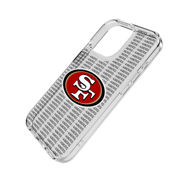 San Francisco 49ers Text Backdrop iPhone Clear Phone Case for Apple iPhone Iso.Jpg