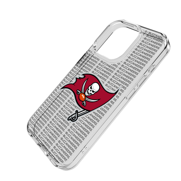 Tampa Bay Buccaneers Text Backdrop iPhone Clear Phone Case for Apple iPhone Iso.Jpg