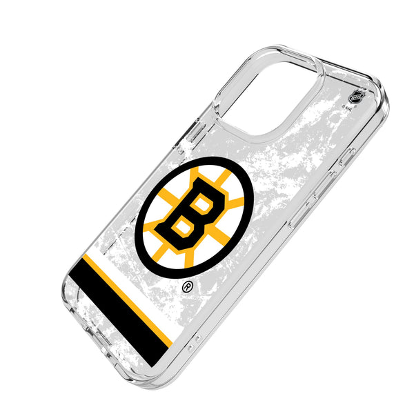 Boston Bruins Ice Stripe iPhone Clear Phone Case for Apple iPhone Iso.Jpg