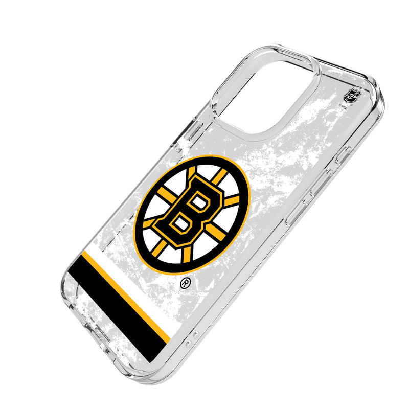 Boston Bruins Ice Stripe iPhone Clear Phone Case for Apple iPhone Iso.Jpg