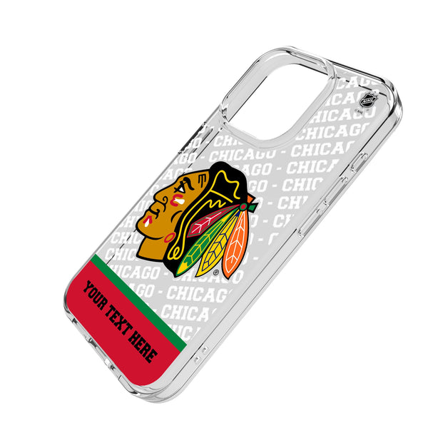 Chicago Blackhawks Personalized EndZone Plus iPhone Clear Phone Case for Apple iPhone Iso.Jpg