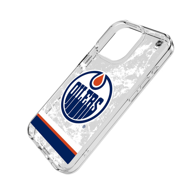 Edmonton Oilers Ice Stripe iPhone Clear Phone Case for Apple iPhone Iso.Jpg