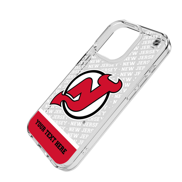 New Jersey Devils Personalized EndZone Plus iPhone Clear Phone Case for Apple iPhone Iso.Jpg