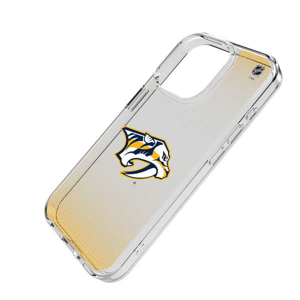 Nashville Predators Linen iPhone Clear Phone Case for Apple iPhone Iso.Jpg