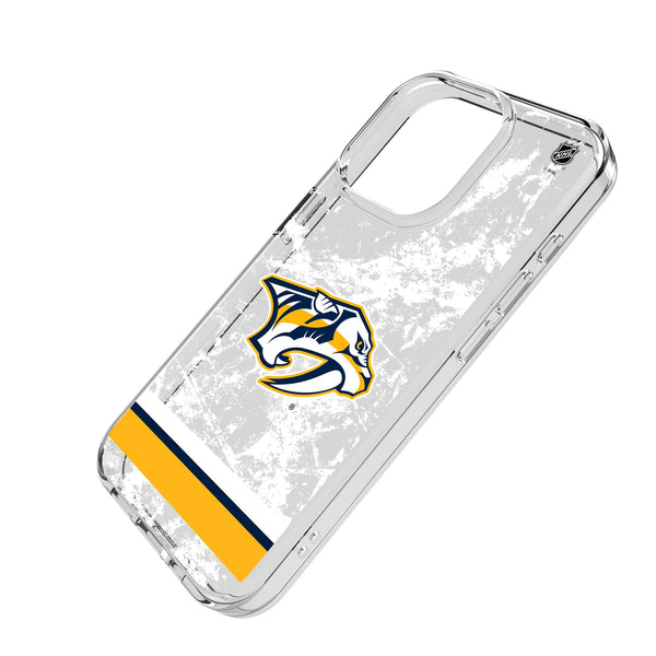 Nashville Predators Ice Stripe iPhone Clear Phone Case for Apple iPhone Iso.Jpg