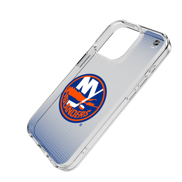 New York Islanders Linen iPhone Clear Phone Case for Apple iPhone Iso.Jpg