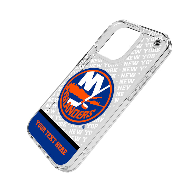 New York Islanders Personalized EndZone Plus iPhone Clear Phone Case for Apple iPhone Iso.Jpg