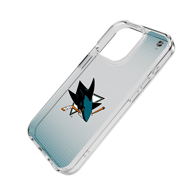 San Jose Sharks Linen iPhone Clear Phone Case for Apple iPhone Iso.Jpg