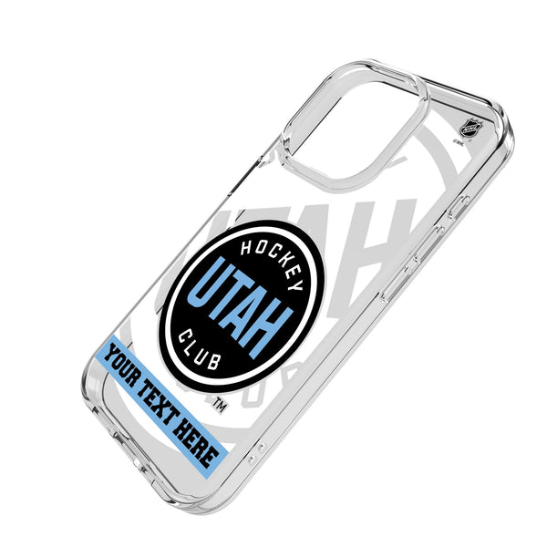 Utah Hockey Club Personalized Tilt iPhone Clear Phone Case for Apple iPhone Iso.Jpg