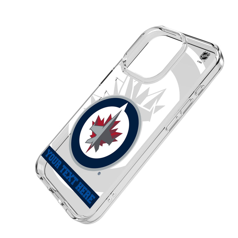 Winnipeg Jets Personalized Tilt iPhone Clear Phone Case for Apple iPhone Iso.Jpg