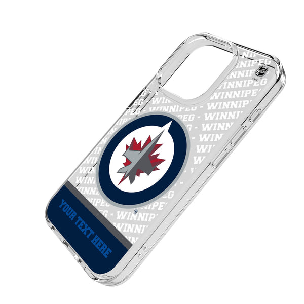 Winnipeg Jets Personalized EndZone Plus iPhone Clear Phone Case for Apple iPhone Iso.Jpg