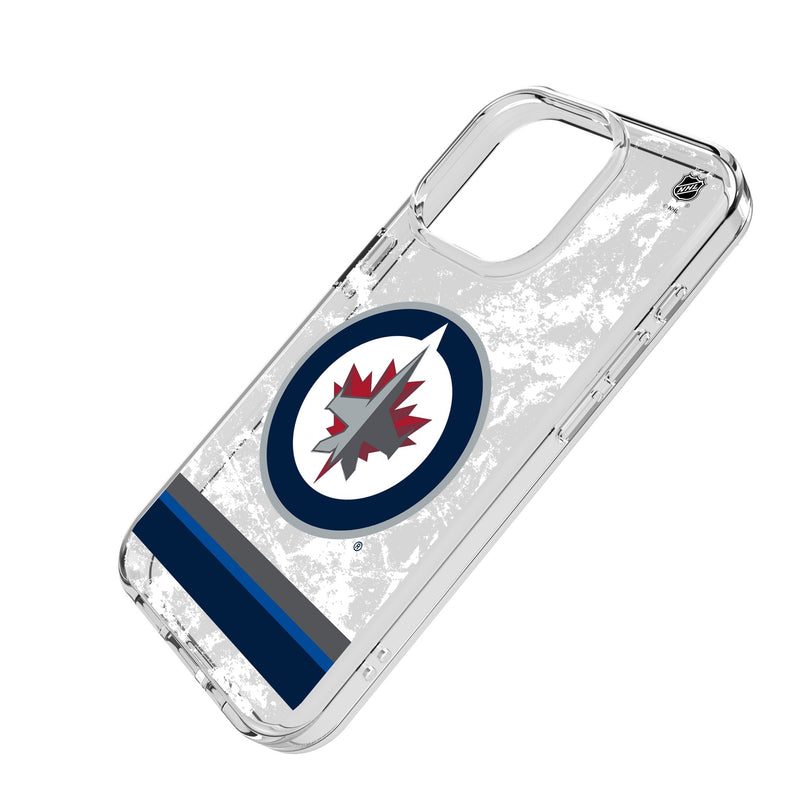 Winnipeg Jets Ice Stripe iPhone Clear Phone Case for Apple iPhone Iso.Jpg