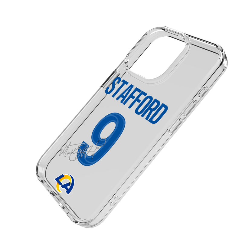 Matthew Stafford Los Angeles Rams 9 Game Tactic iPhone Clear Phone Case for Apple iPhone Iso.Jpg
