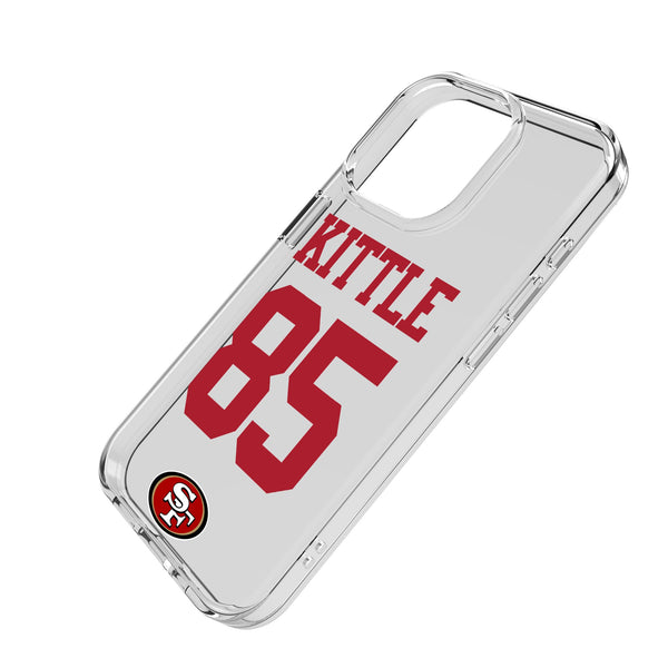 George Kittle San Francisco 49ers 85 Game Tactic iPhone Clear Phone Case for Apple iPhone Iso.Jpg