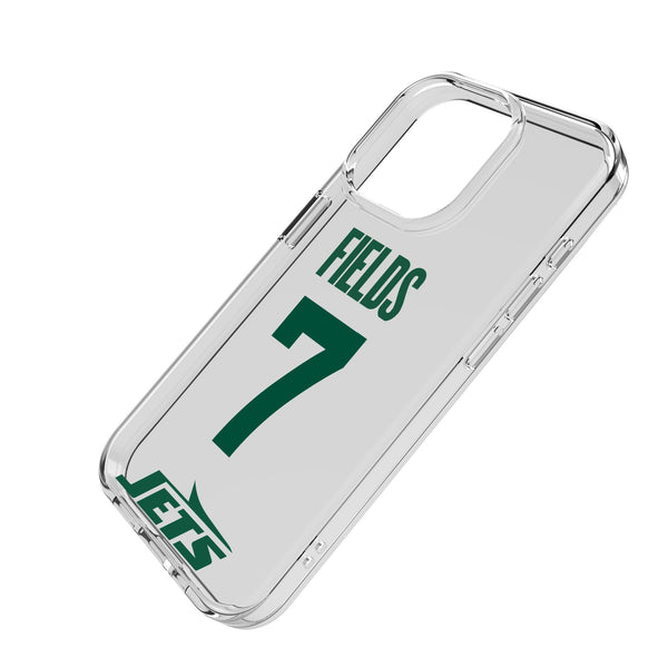 Justin Fields New York Jets 7 Game Tactic iPhone Clear Phone Case for Apple iPhone Iso.Jpg