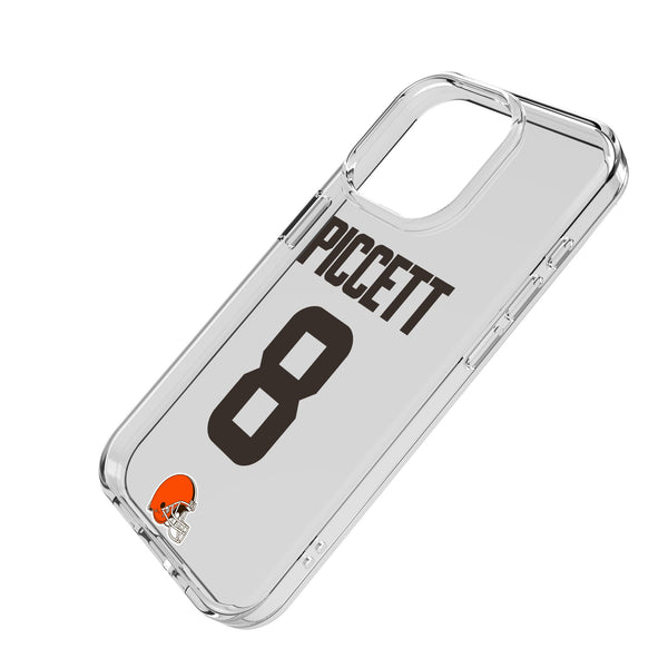 Kenny Pickett Cleveland Browns 8 Game Tactic iPhone Clear Phone Case for Apple iPhone Iso.Jpg