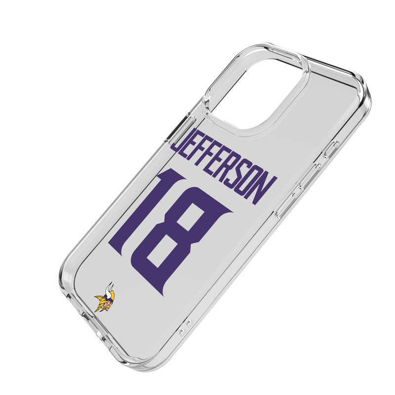 Justin Jefferson Minnesota Vikings 18 Game Tactic iPhone Clear Phone Case for Apple iPhone Iso.Jpg