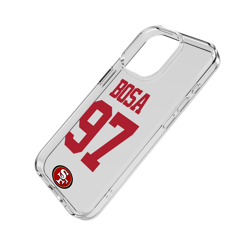Nick Bosa San Francisco 49ers 97 Game Tactic iPhone Clear Phone Case for Apple iPhone Iso.Jpg