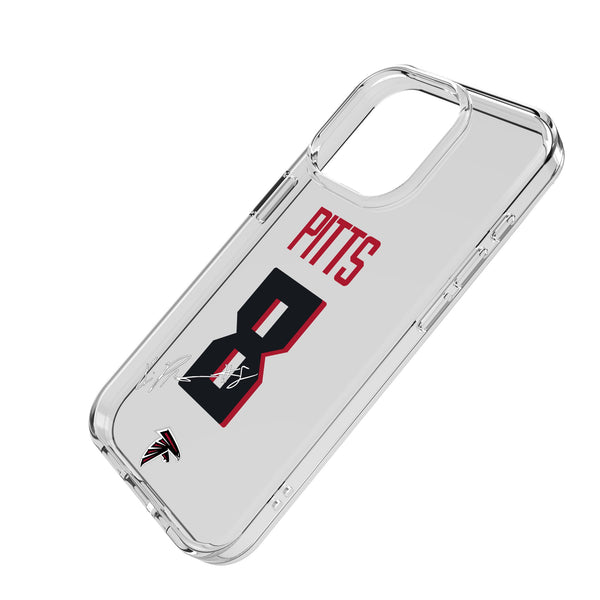 Kyle Pitts Atlanta Falcons 8 Game Tactic iPhone Clear Phone Case for Apple iPhone Iso.Jpg