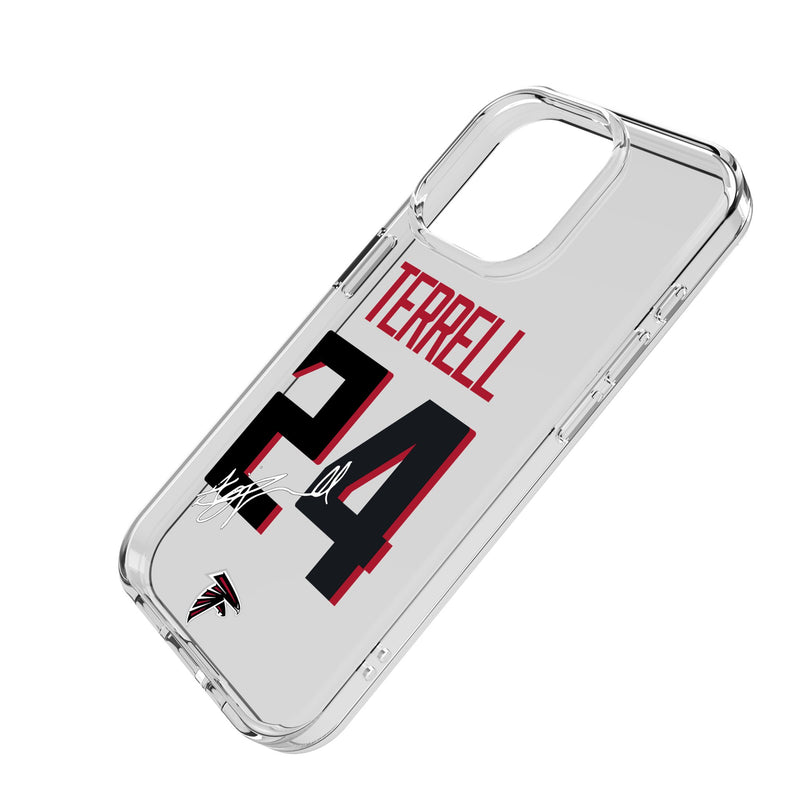 A.J. Terrell Atlanta Falcons 24 Game Tactic iPhone Clear Phone Case for Apple iPhone Iso.Jpg