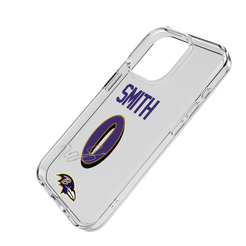 Roquan Smith Baltimore Ravens 0 Game Tactic iPhone Clear Phone Case for Apple iPhone Iso.Jpg
