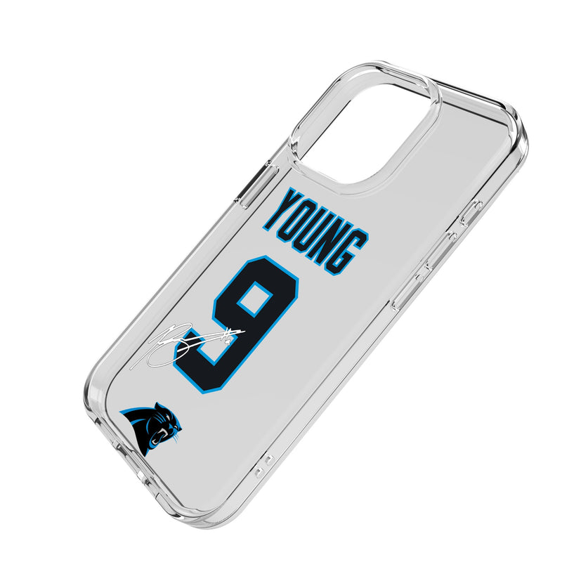Bryce Young Carolina Panthers 9 Game Tactic iPhone Clear Phone Case for Apple iPhone Iso.Jpg