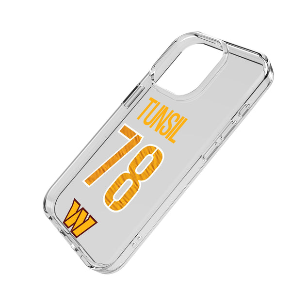 Laremy Tunsil Washington Commanders 78 Game Tactic iPhone Clear Phone Case for Apple iPhone Iso.Jpg