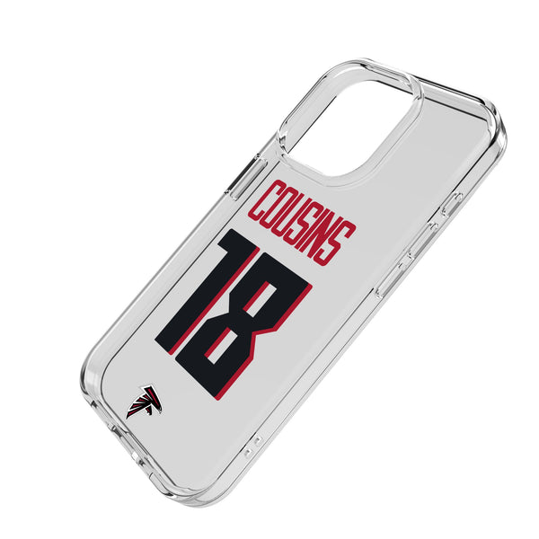 Kirk Cousins Atlanta Falcons 18 Game Tactic iPhone Clear Phone Case for Apple iPhone Iso.Jpg