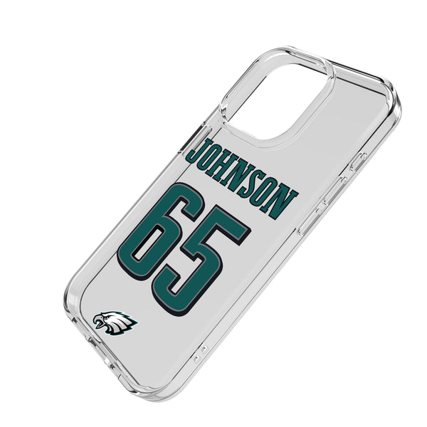 Lane Johnson Philadelphia Eagles 65 Game Tactic iPhone Clear Phone Case for Apple iPhone Iso.Jpg