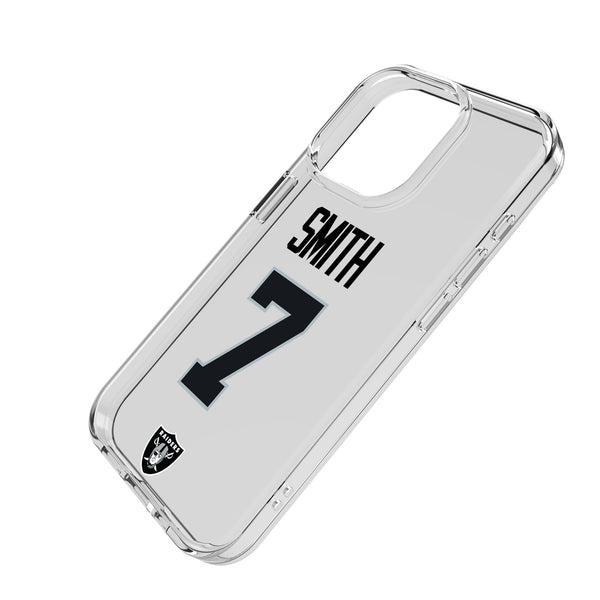 Geno Smith Las Vegas Raiders 7 Game Tactic iPhone Clear Phone Case for Apple iPhone Iso.Jpg