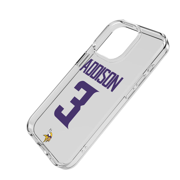 Jordan Addison Minnesota Vikings 3 Game Tactic iPhone Clear Phone Case for Apple iPhone Iso.Jpg