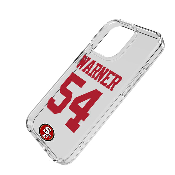 Fred Warner San Francisco 49ers 54 Game Tactic iPhone Clear Phone Case for Apple iPhone Iso.Jpg