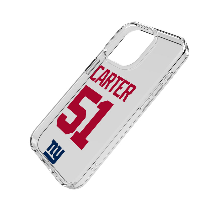 Abdul Carter New York Giants 51 Game Tactic iPhone Clear Phone Case for Apple iPhone Iso.Jpg
