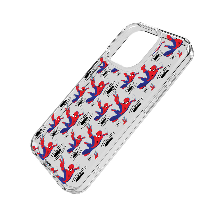 Marvel Spider-Man Pattern iPhone Clear Phone Case for Apple iPhone Iso.Jpg