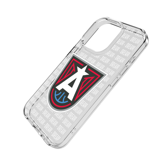 Atlanta Dream Text Backdrop iPhone Clear Phone Case for Apple iPhone Iso.Jpg