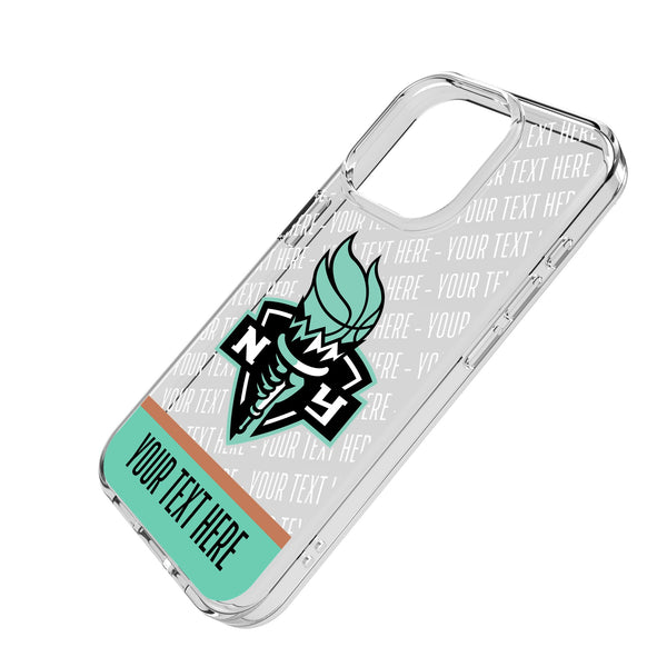 New York Liberty Personalized EndZone Plus iPhone Clear Phone Case for Apple iPhone Iso.Jpg