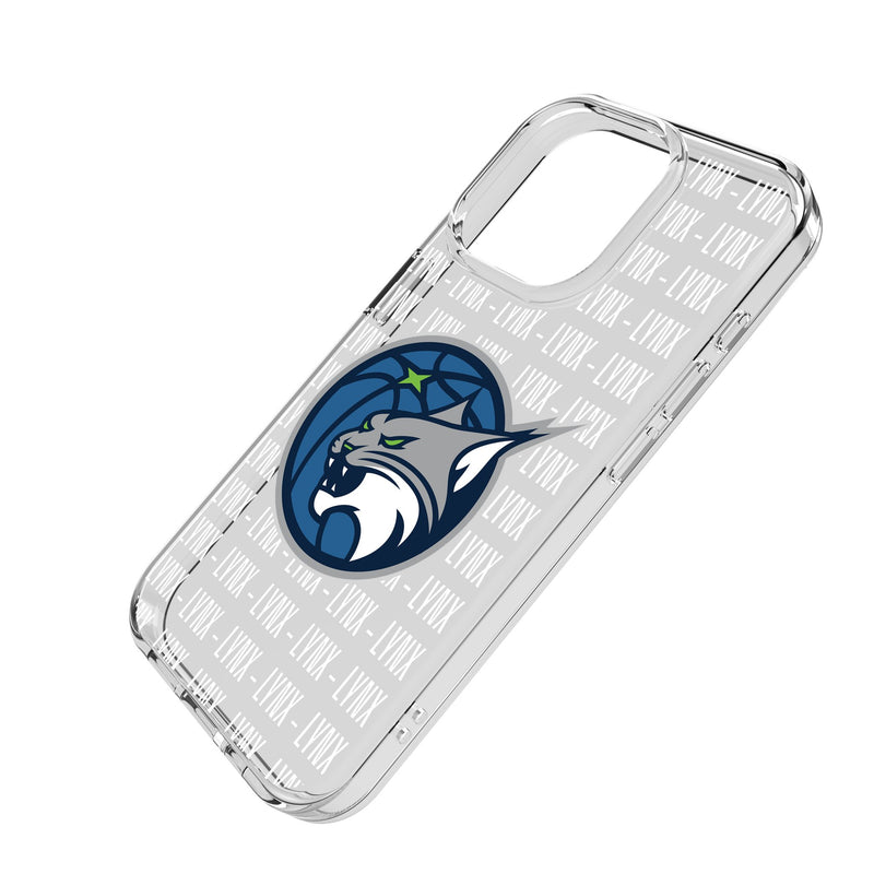 Minnesota Lynx Text Backdrop iPhone Clear Phone Case for Apple iPhone Iso.Jpg