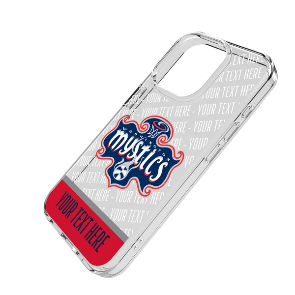 Washington Mystics Personalized EndZone Plus iPhone Clear Phone Case for Apple iPhone Iso.Jpg