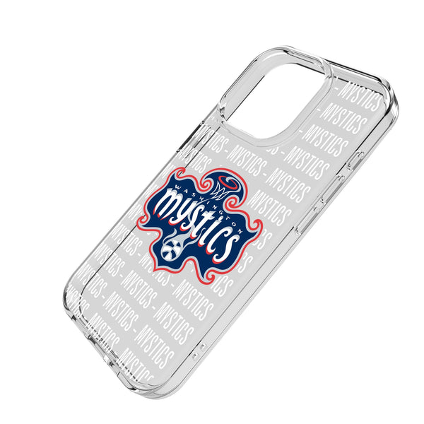 Washington Mystics Text Backdrop iPhone Clear Phone Case for Apple iPhone Iso.Jpg