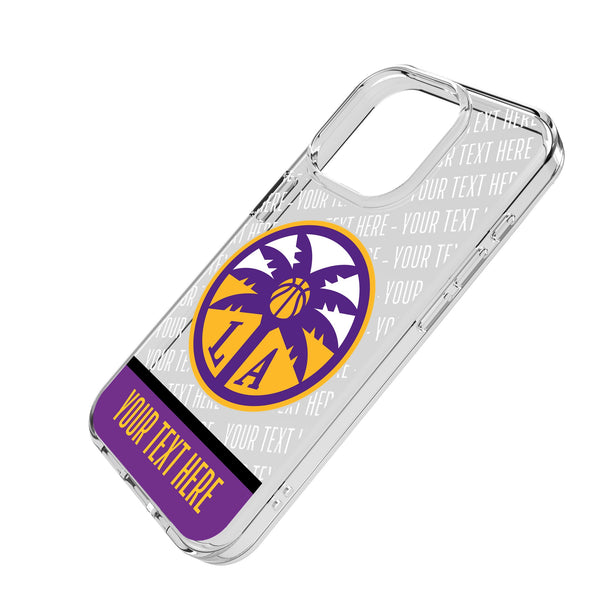 Los Angeles Sparks Personalized EndZone Plus iPhone Clear Phone Case for Apple iPhone Iso.Jpg