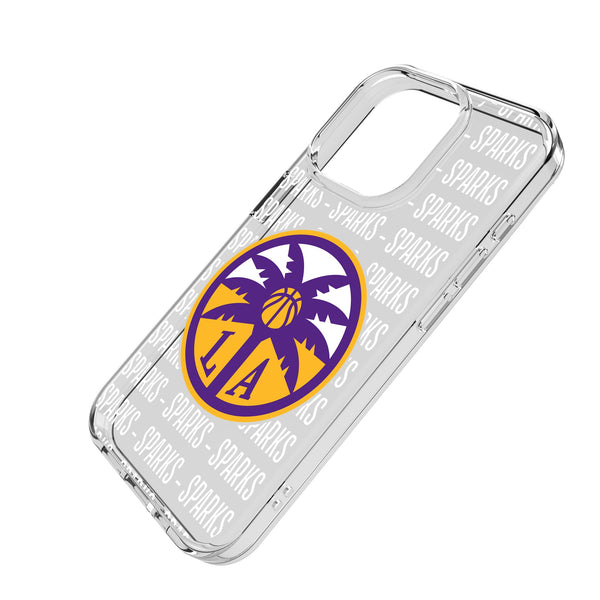 Los Angeles Sparks Text Backdrop iPhone Clear Phone Case for Apple iPhone Iso.Jpg