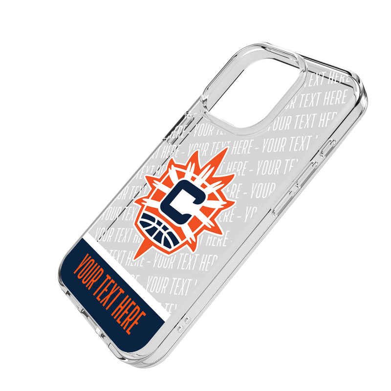 Connecticut Sun Personalized EndZone Plus iPhone Clear Phone Case for Apple iPhone Iso.Jpg